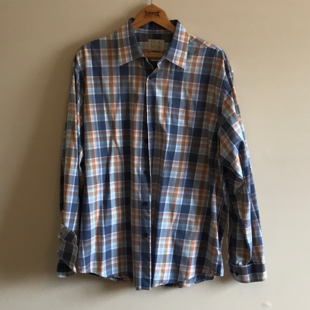 Jos. A. Bank shirt.